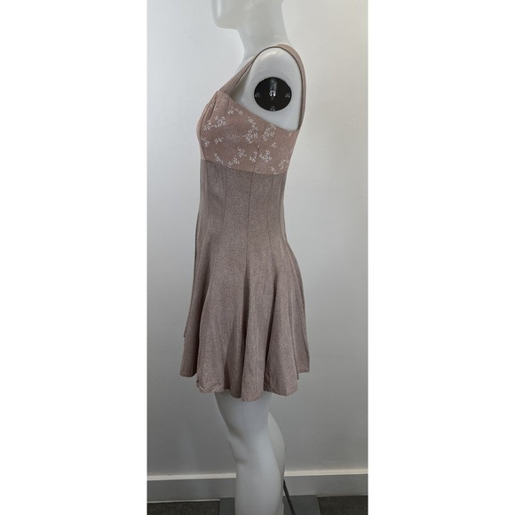 Vintage 90s Alyn Paige Fit Flare Mini Sun Dress Cottage Romantic Whimsy Size 7/8 - Picture 4 of 13